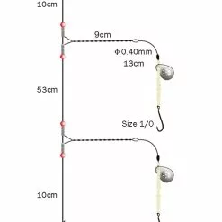 Spro 2-Haaks Bot-/aalpaternoster #3 -Hengels Verkoop 03 4745 033 2a