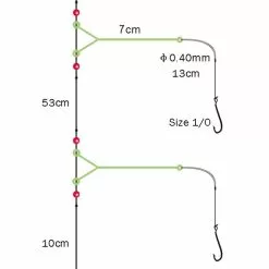 Spro 2-Haaks Bot-/aalpaternoster #4 -Hengels Verkoop 03 4745 034 2a