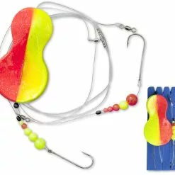 Zebco #1 Z-Sea Flatty Teaser Inline Rig L: 90cm / 25cm Ø: 0,40mm Hoofdlijn Ø: 0,70mm Oranje/geel