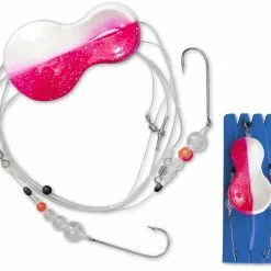 Zebco #1 Z-Sea Flatty Teaser Inline Rig L: 90cm / 25cm Ø: 0,40mm Hoofdlijn Ø: 0,70mm Parelwit/paars