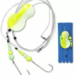 Zebco #1 Z-Sea Flatty Teaser Inline Rig L: 90cm / 25cm Ø: 0,40mm Hoofdlijn Ø: 0,70mm Yellow/glow