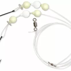Zebco #1 Flatty Wishbone Rig 14kg L: 0,50m Ø: 0,45mm Hoofdlijn Ø: 0,45mm Glow-white