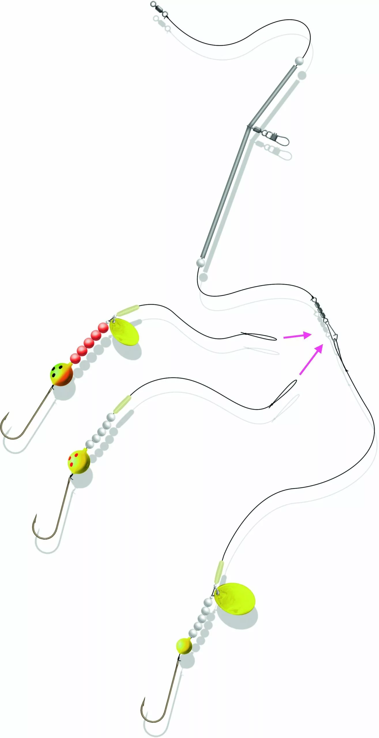 Zebco #1 Z-Sea Flatty Boat Rig 1 L: 1,55m Ø: 0,40mm Hoofdlijn Ø: 0,60mm 4 Zebco #1 Z-Sea Flatty Boat Rig 1 L: 1,55m Ø: 0,40mm Hoofdlijn Ø: 0,60mm - Afbeelding 2