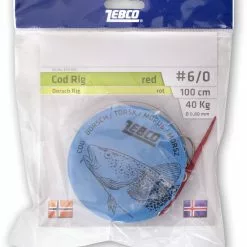 Zebco #6/0 Z-Sea Kabeljauwmontage 40kg L: 100cm Hoofdlijn Ø: 0,80mm Red -Hengels Verkoop 4770003 D1 scaled 1